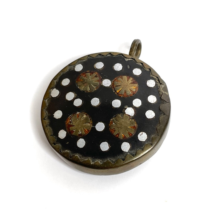 19th C. Antique Astrological Healing Charm - Black & White