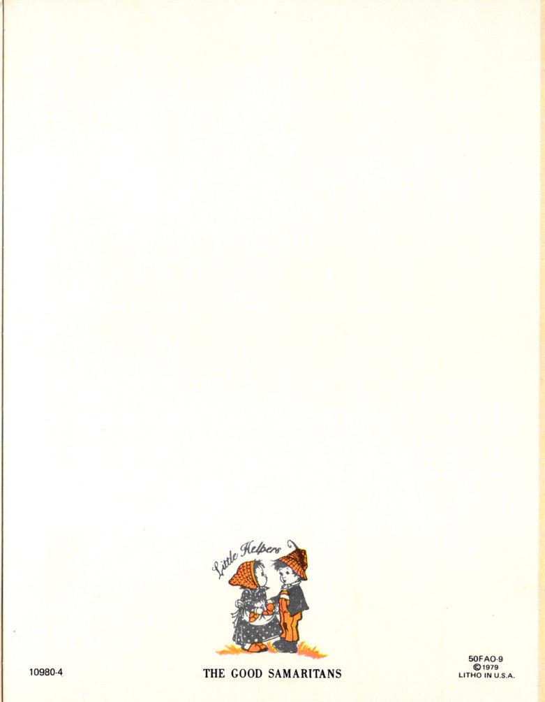 Birthday - Hair Braiding Autumn - Vintage Greeting Card - 1979 Little Helpers