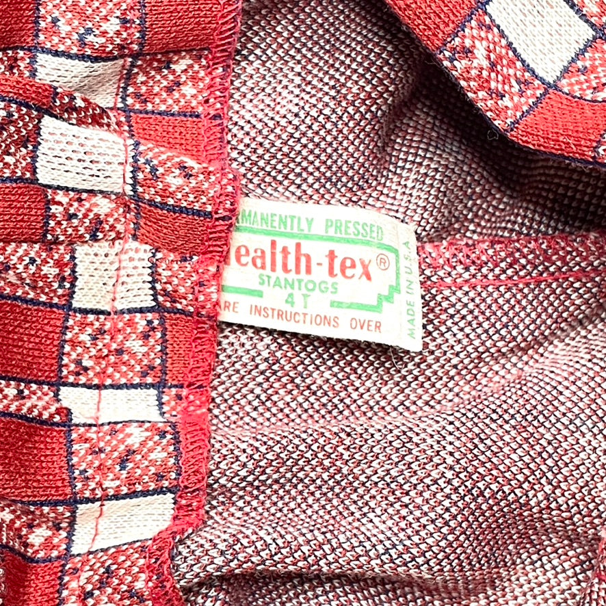 Red & White Plaid Bell Bottoms 4T