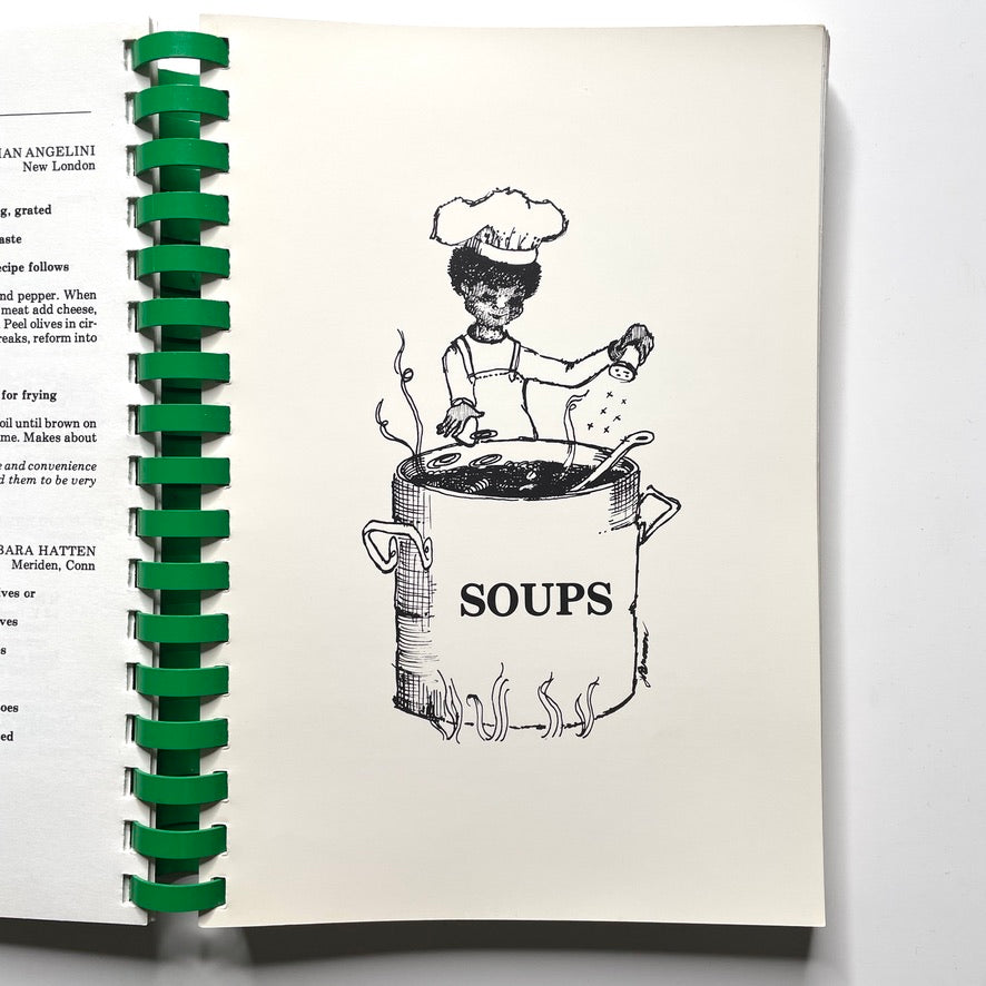 Waterford Country School Cookbook 1980 Quaker Hill CT - 80s Spiral Bound Illustrated Recipe Book