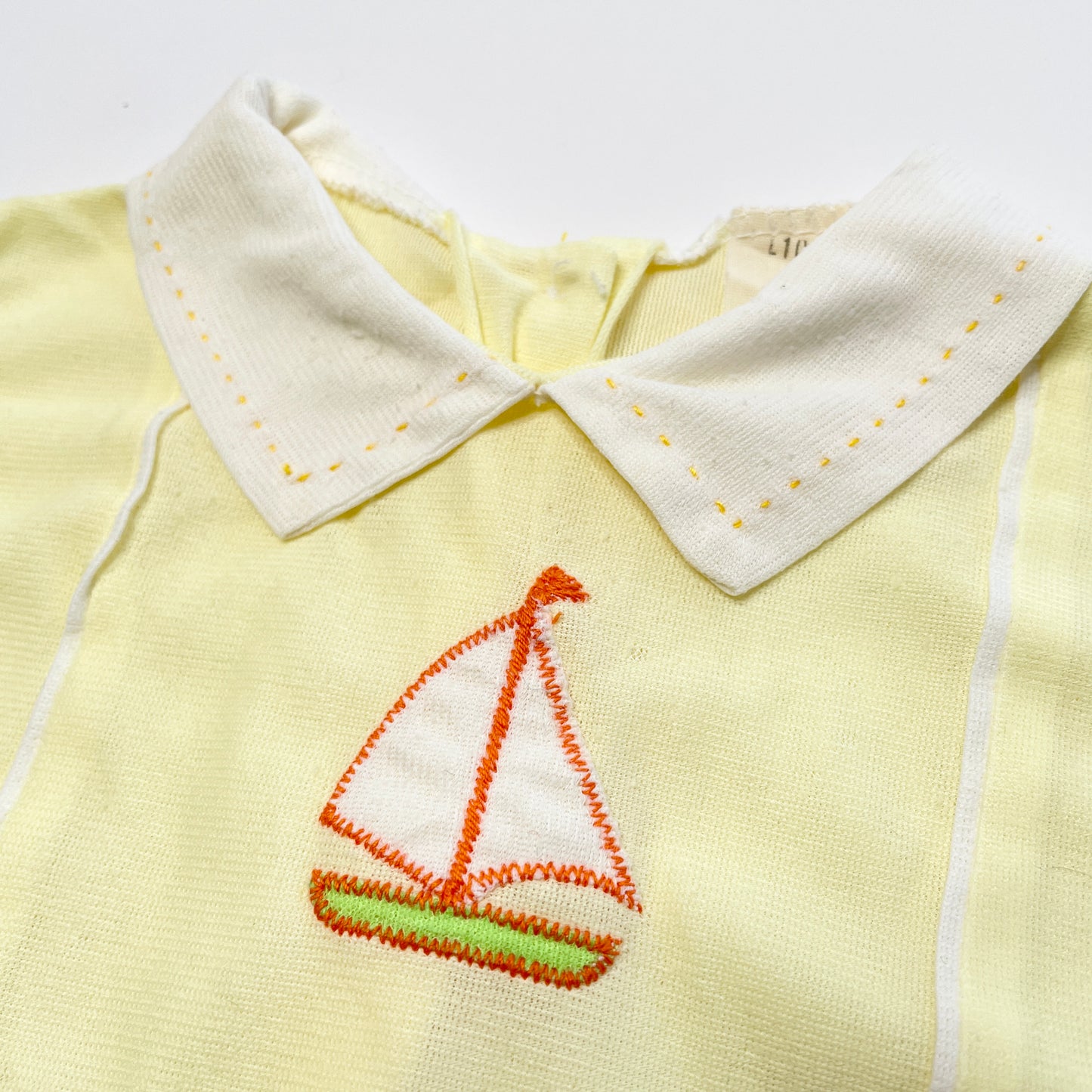 Sailboat Appliqué Yellow Top NB