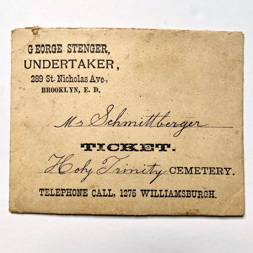 New York City Funeral Ephemera 1900 1902 1922 1923 Steinway Queens Holy Trinity