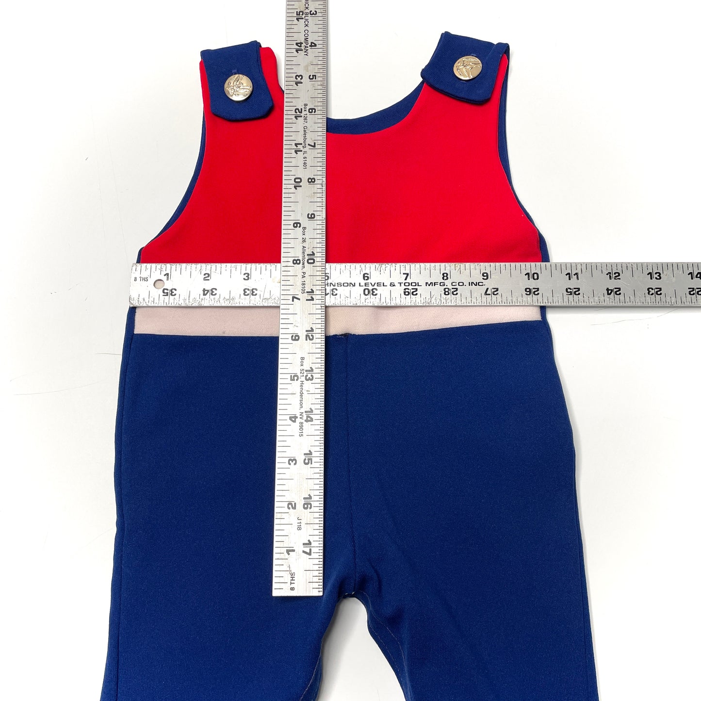 Navy Blue Color Block Sleeveless Romper 18M