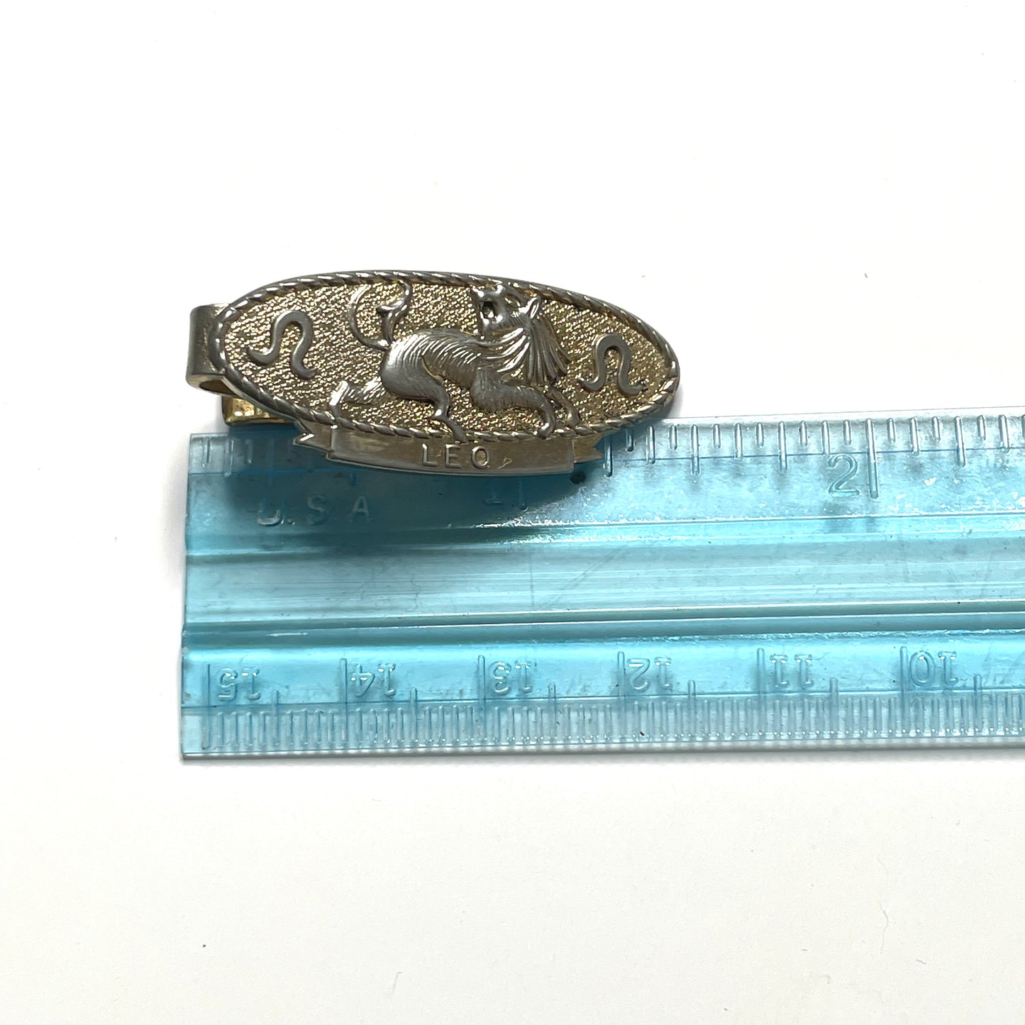 Astrological Sign 'Leo' - 70s Vintage Tie Clip 1.25"
