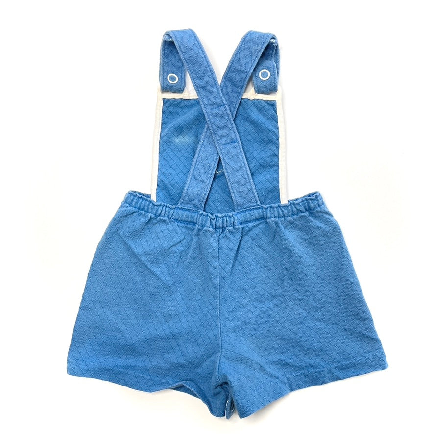 Anchor Embroidery Blue Overalls 3-6M