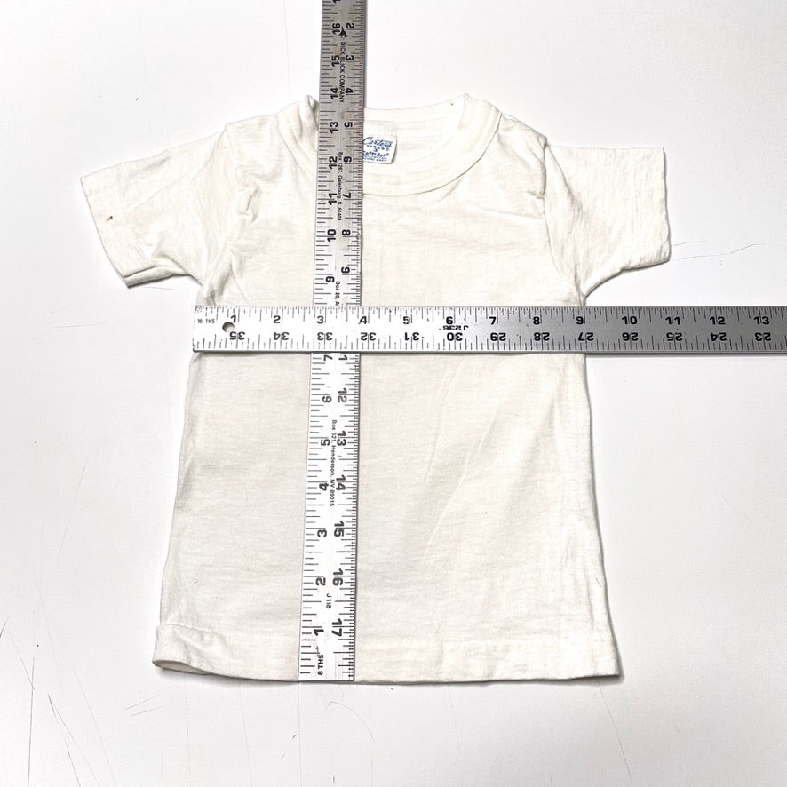 Plain White Cotton T-Shirt 2T