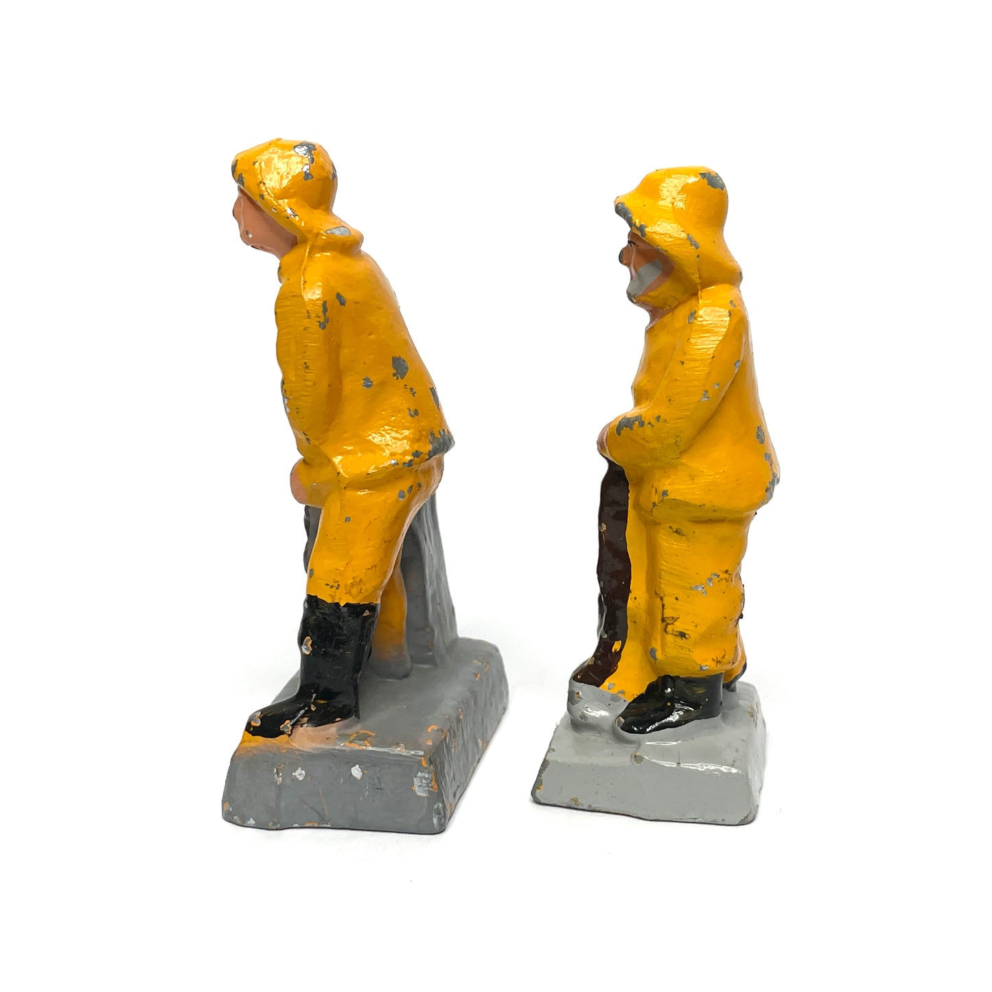 Vintage Cast Iron Fisherman Figures