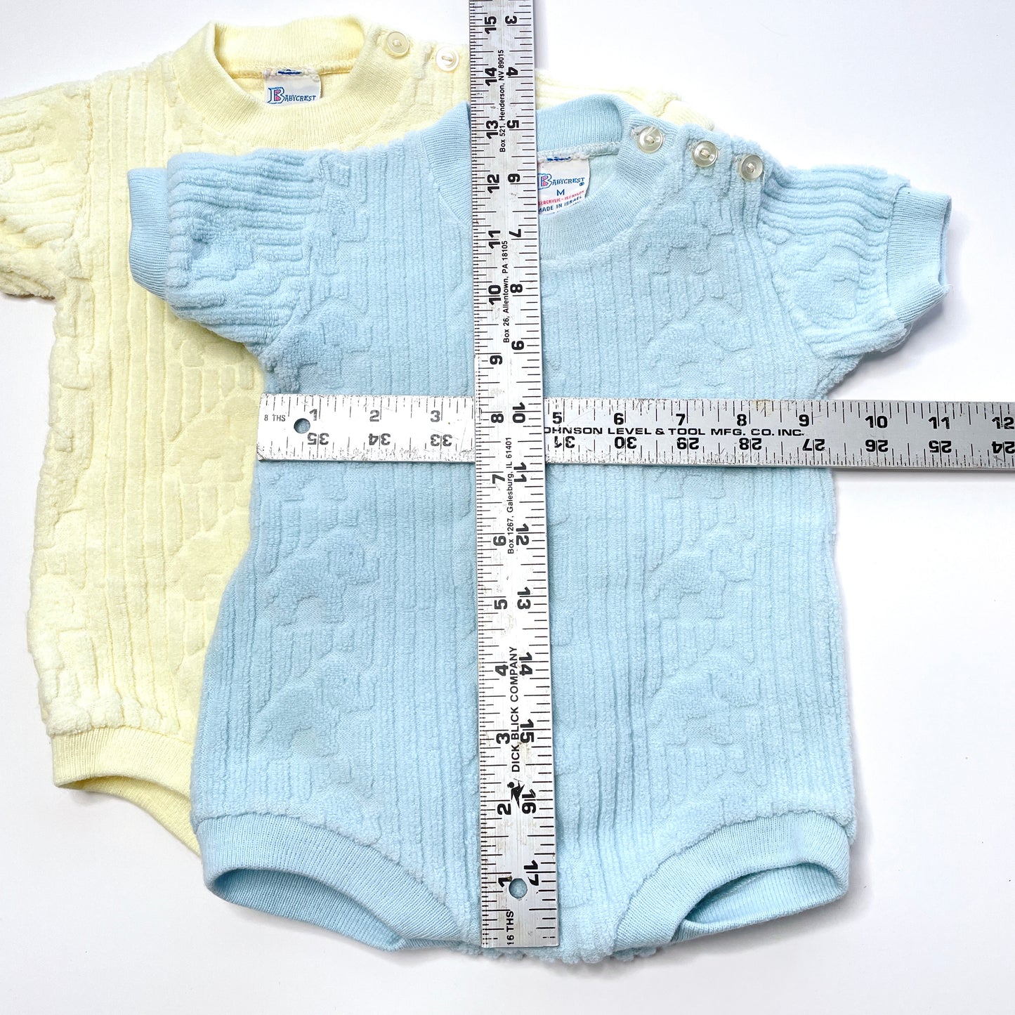 Elephant Design Terry Cloth Onesies Set of 2 3-6M