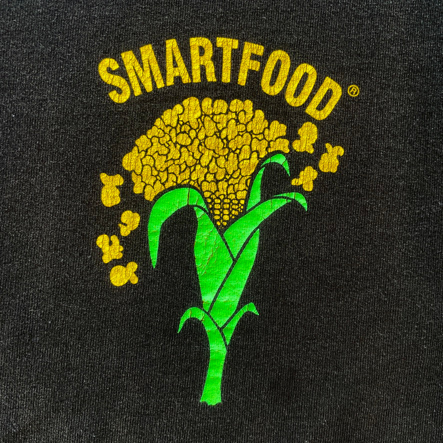 90s Vintage Smart Food Double-Sided Single Stitch T-Shirt Black (L)