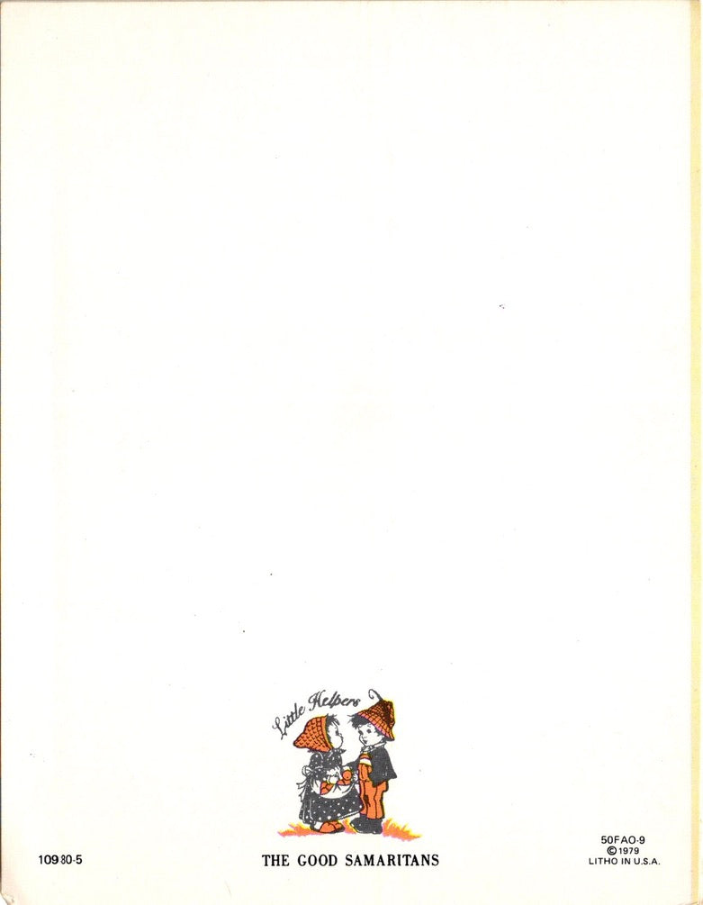 Birthday - Jackolantern - Vintage Greeting Card - 1979 Little Helpers