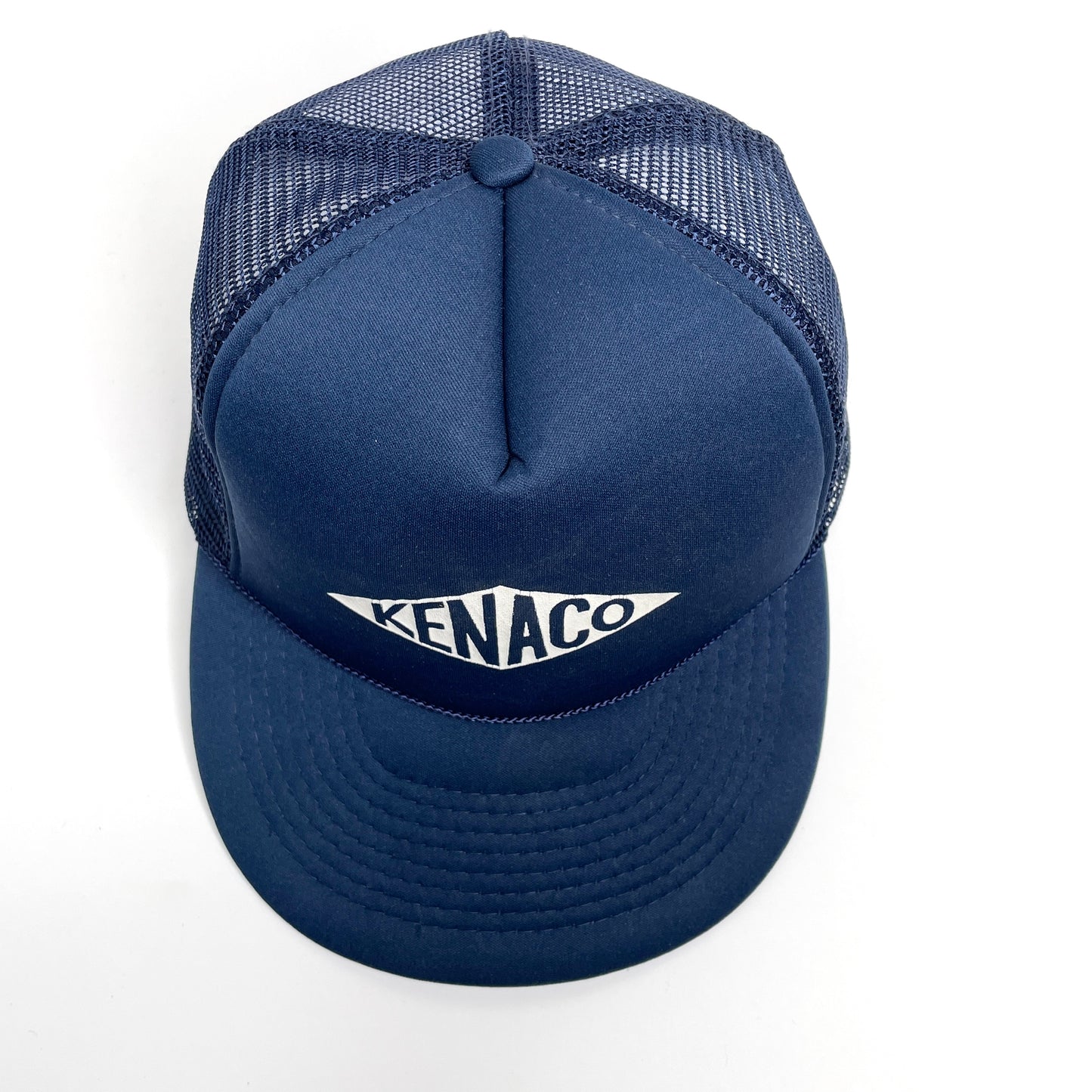 Kenaco Mesh Foam Trucker Hat Vintage Rope Snapback Hat - Navy