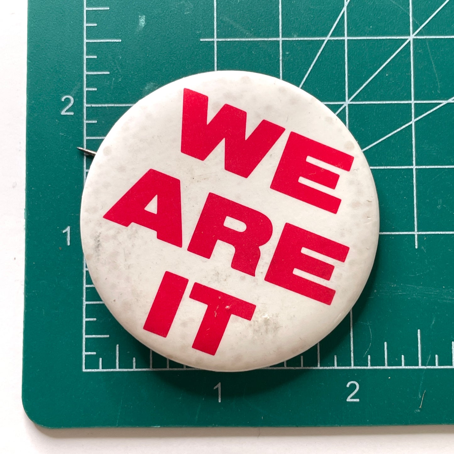 We Are It Political Campaign 60s Vintage Pinback Button 2.25"