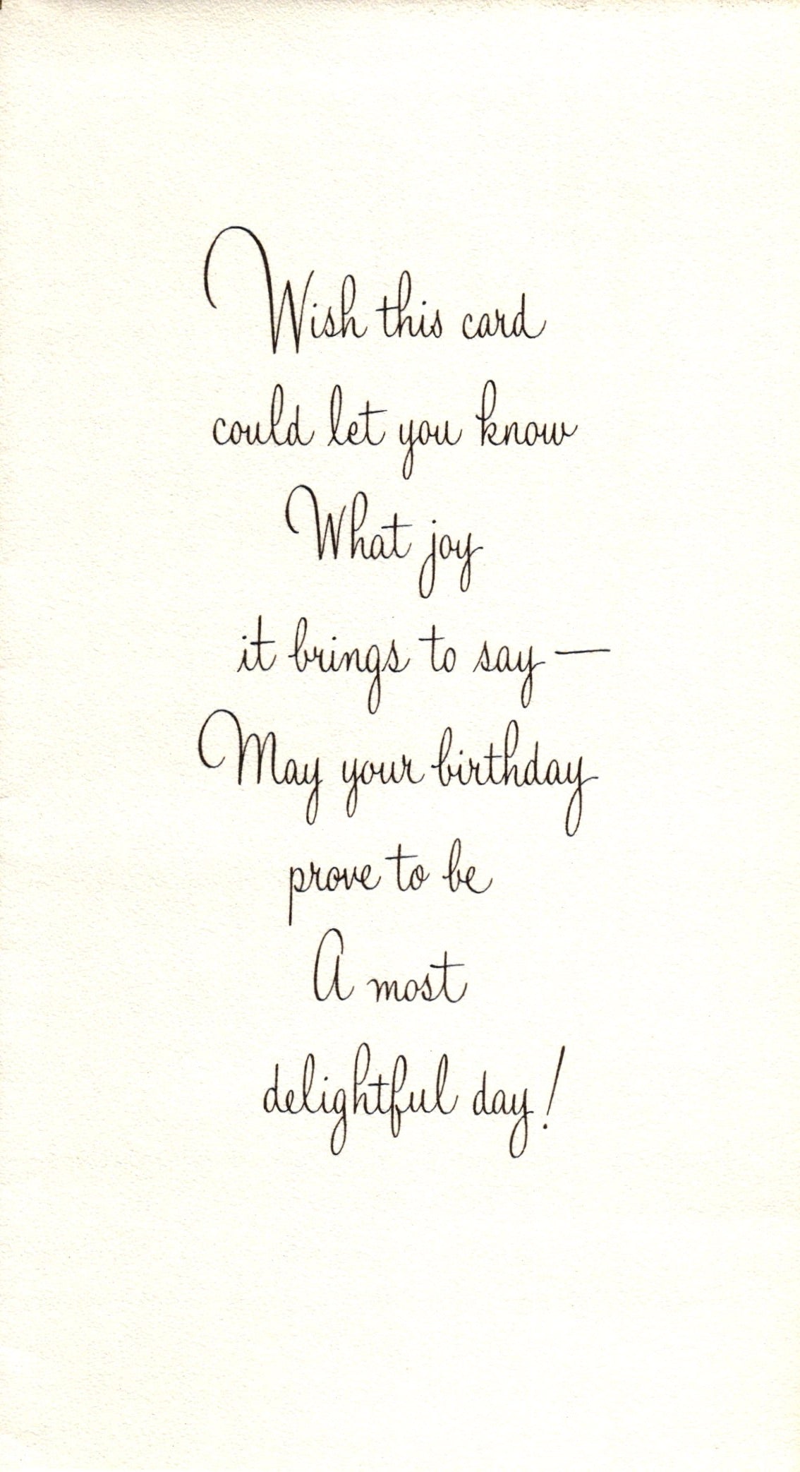 Birthday - Wild Flowers - Slim Vintage Greeting Card - Gold Stamped + Embossed