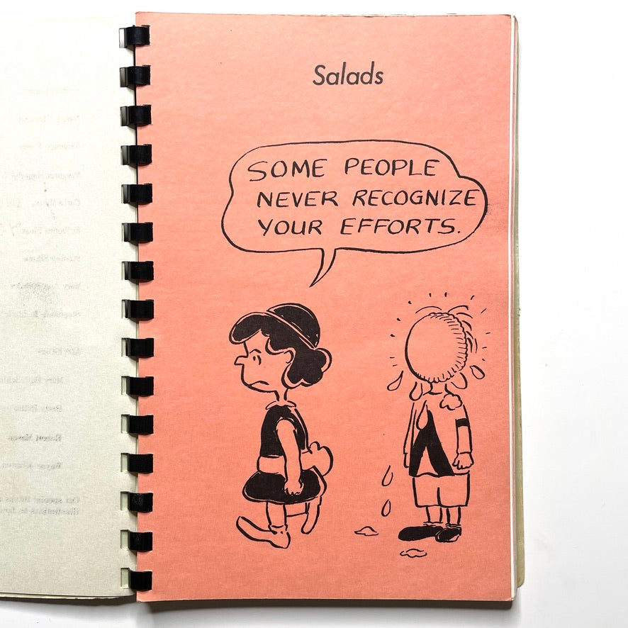 Snoopy & Peanuts "Pot Pourri" Cookbook - 60s Vintage Illustrated Spiral Bound Recipe Book
