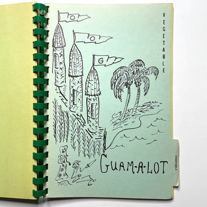 St. John's Divine Salads 1981 Tumon Bay, Guam, Mariana Islands - 80s Vintage Spiral Bound Illustrated Recipe Book