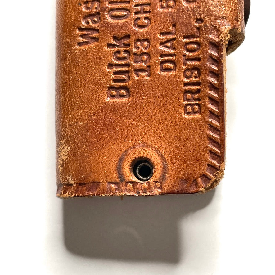 Oldsmobile Buick Leather Button Snap Key Case - Vintage Key Holder