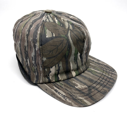 Realtree Insulated Hunting Cap w/ Ear Flaps Vintage Winter Hat - Camo