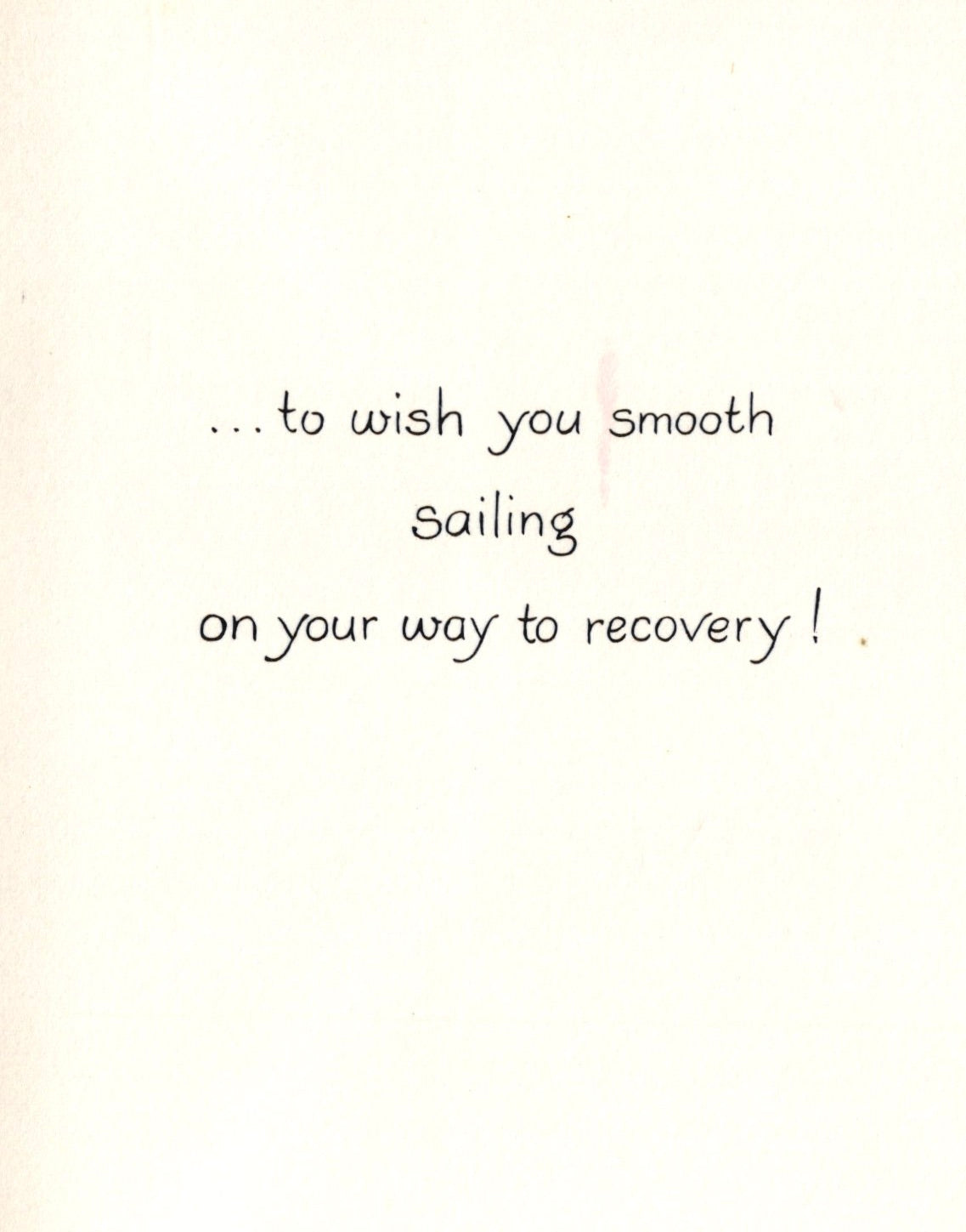 Get Well Soon - Recovery Duck - Vintage Greeting Card