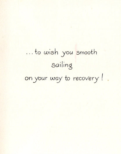 Get Well Soon - Recovery Duck - Vintage Greeting Card