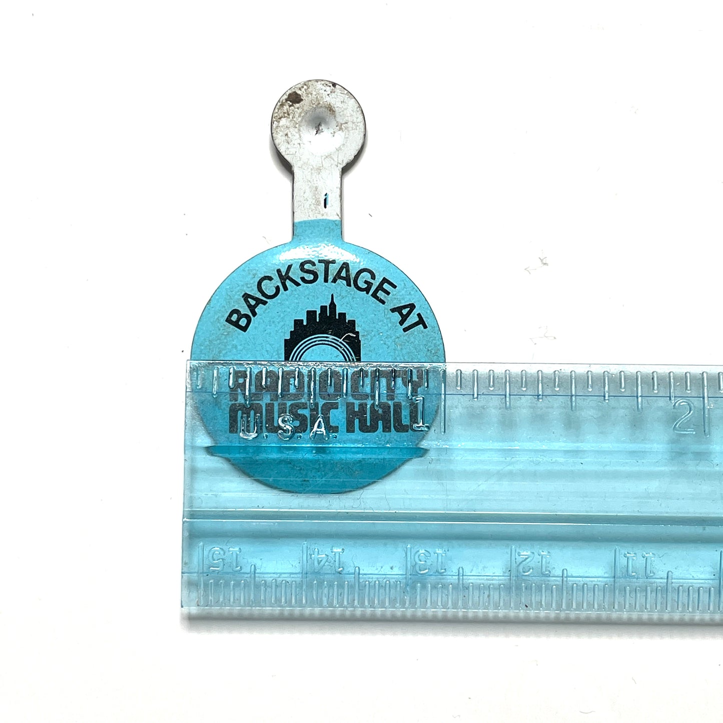 Radio City Music Hall - Vintage Metal Tab Button 1"