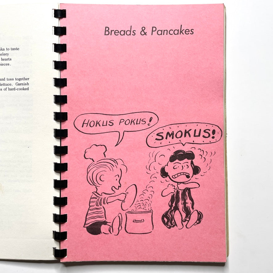 Snoopy & Peanuts "Pot Pourri" Cookbook - 60s Vintage Illustrated Spiral Bound Recipe Book