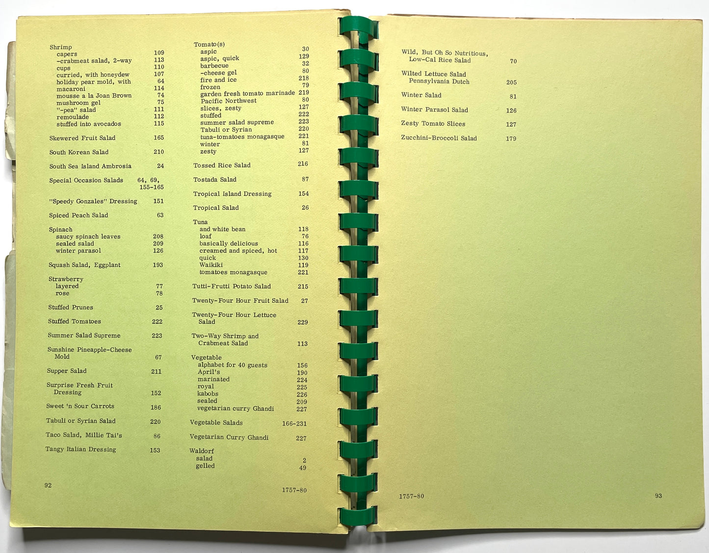 St. John's Divine Salads 1981 Tumon Bay, Guam, Mariana Islands - 80s Vintage Spiral Bound Illustrated Recipe Book