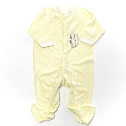 Skunk Embroidery Yellow Footed Sleeper 3-6M