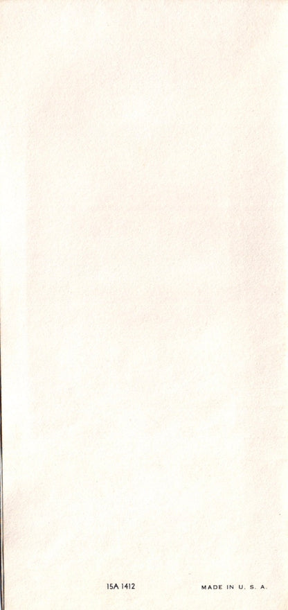 Greetings - Thinking of You - Slim Vintage Greeting Card - Gold Stamped + Embossed