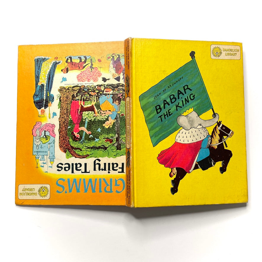 Grimm's Fairy Tales & Babar The King 1955 Illustrated Dandelion Book