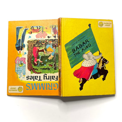 Grimm's Fairy Tales & Babar The King 1955 Illustrated Dandelion Book