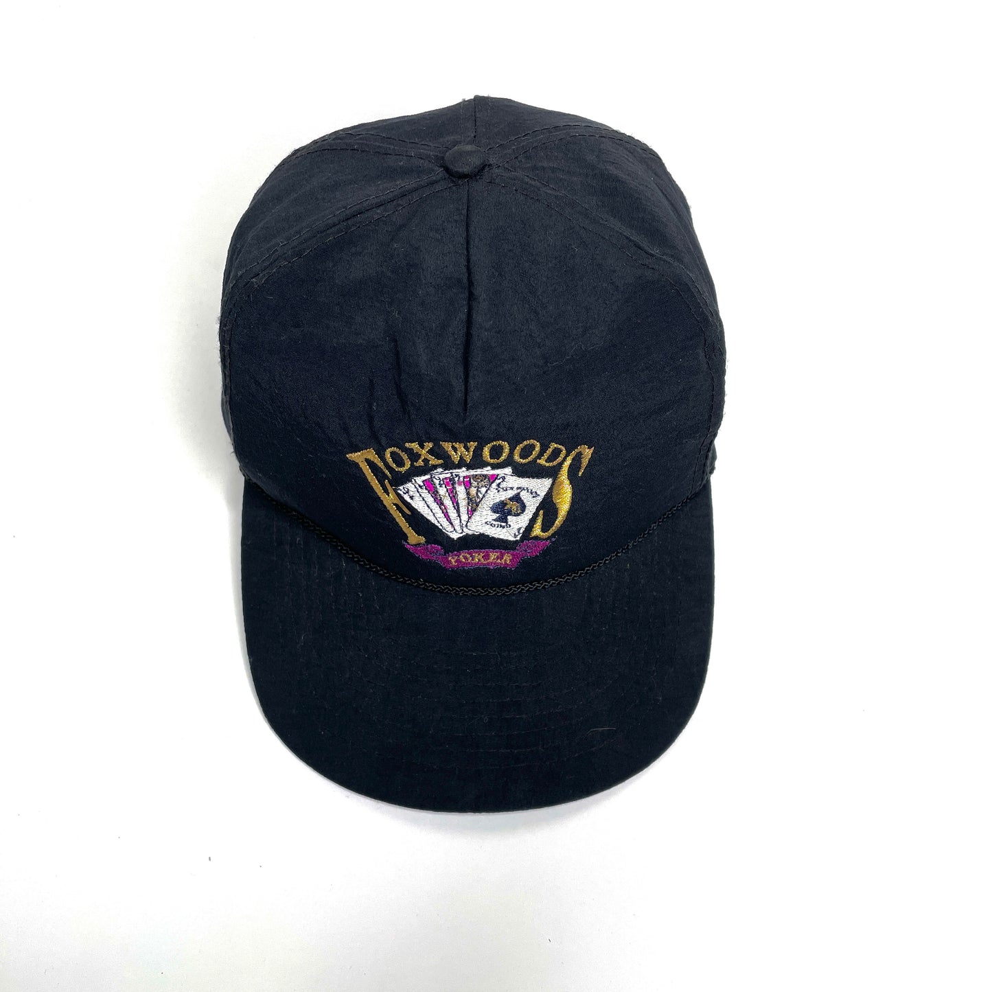 Foxwoods Poker Vintage Rope Snapback Hat - Black