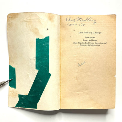 Catcher in the Rye 1972 Green Tape UFO Paperback Book