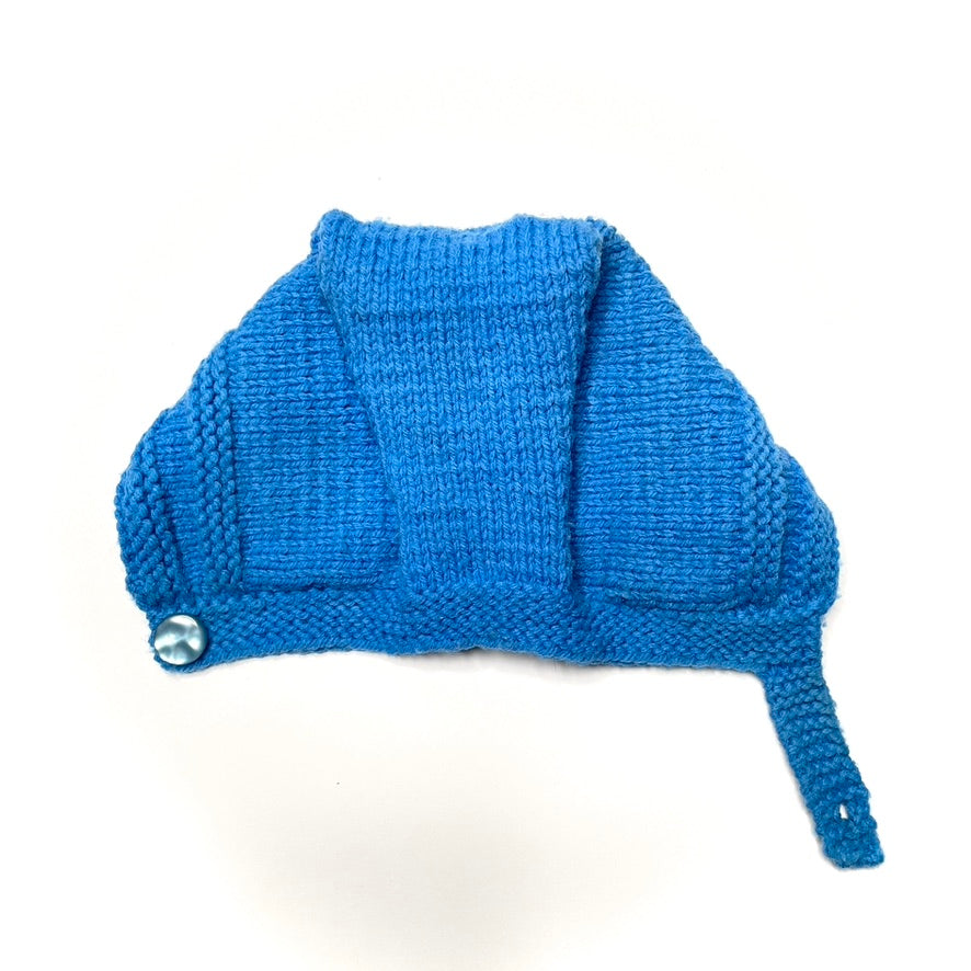 Handmade Blue Knit Bonnet