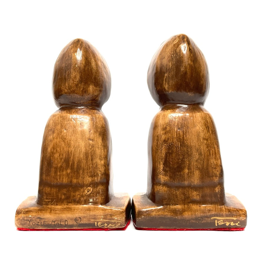 Yozie Mold Midcentury 'Medieval Monks' Bookends