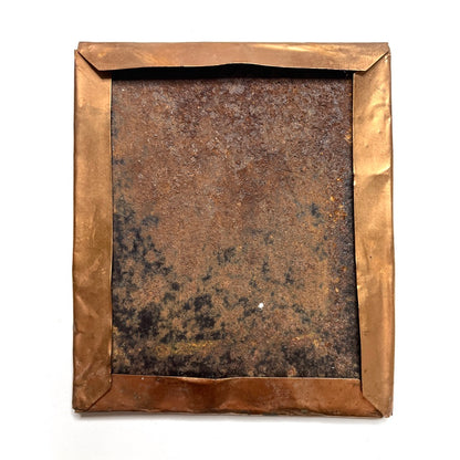 Two Young Men Affection Portrait 1/6 Tintype Photo Antique Brass Mat + Frame