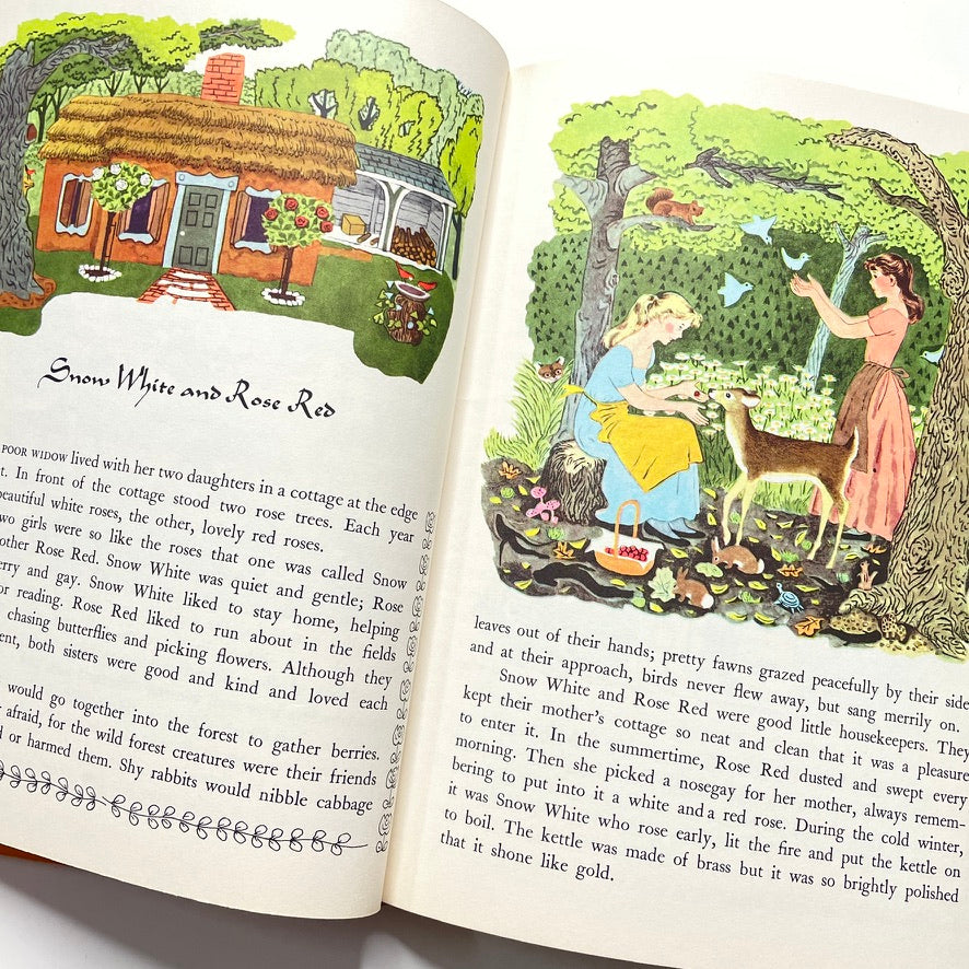 Grimm's Fairy Tales & Babar The King 1955 Illustrated Dandelion Book