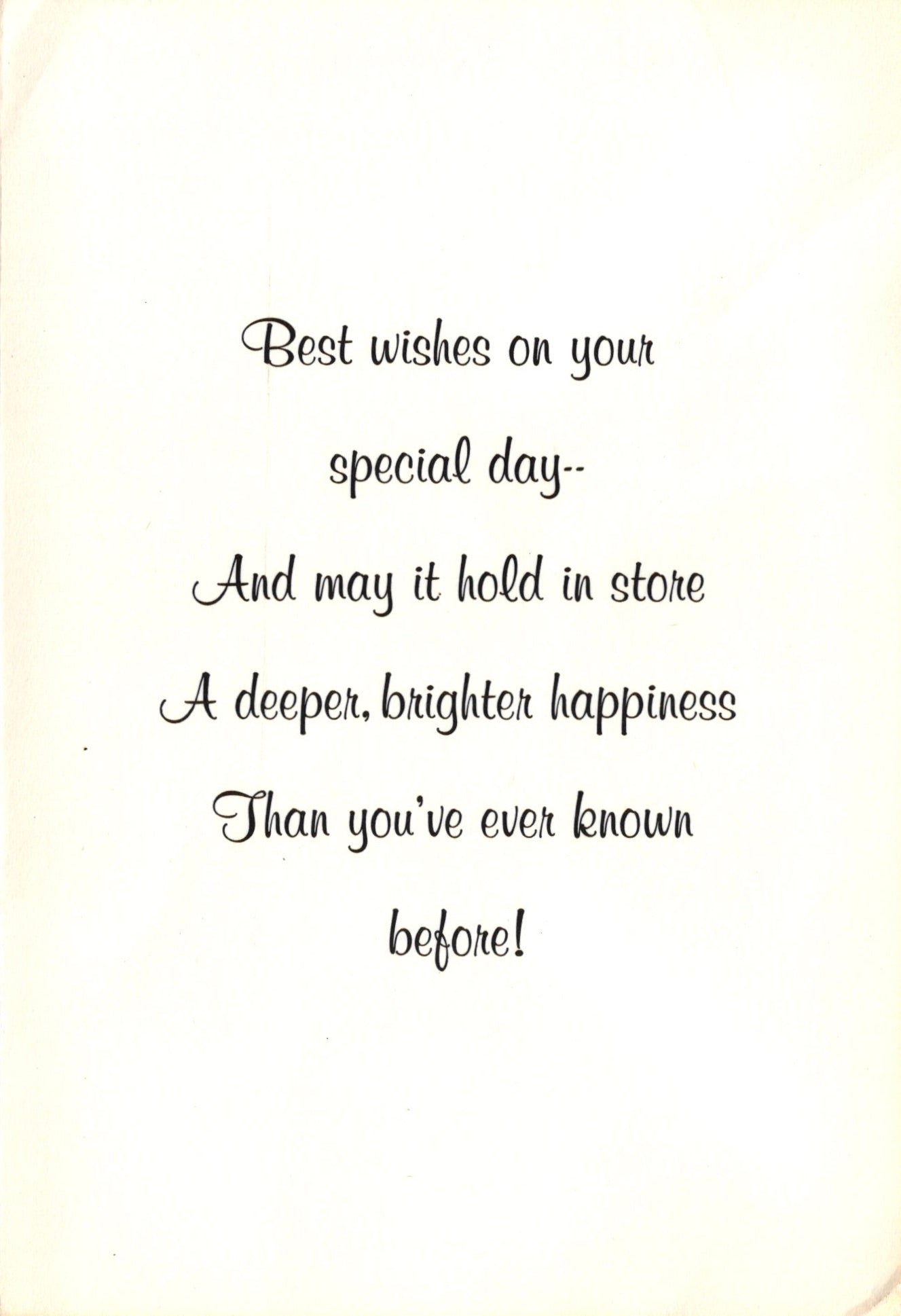 Congratulations - Special Day - Vintage Greeting Card