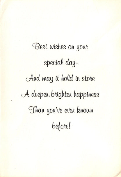 Congratulations - Special Day - Vintage Greeting Card