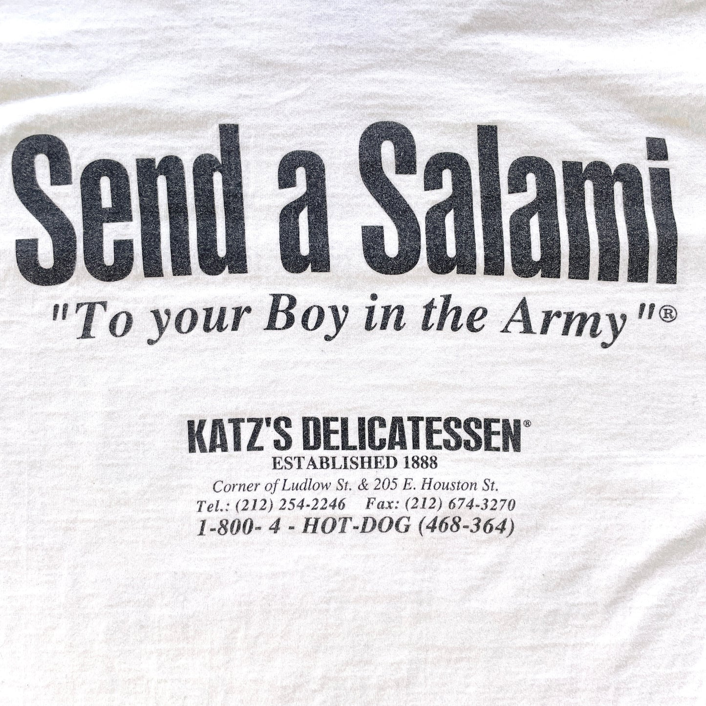 90s Vintage Katz Deli NYC Double-Sided T-Shirt (M)