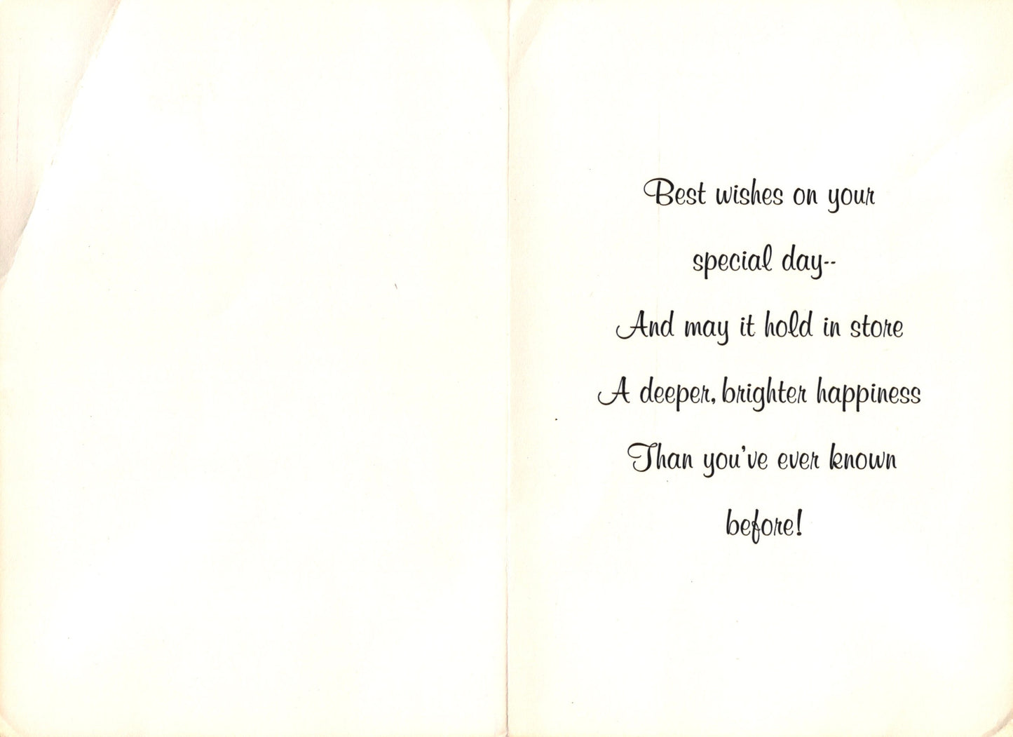 Congratulations - Special Day - Vintage Greeting Card