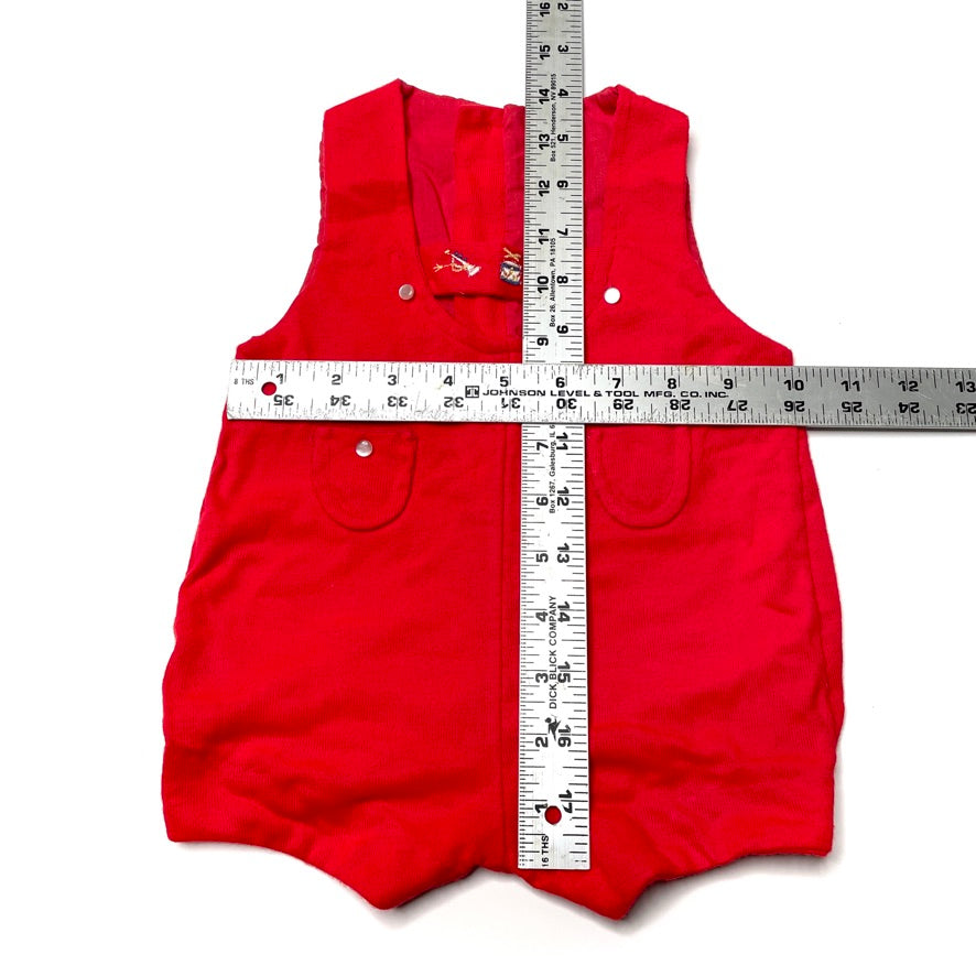 Musical Instruments Embroidery Red Onesie Romper *Damage* 9M