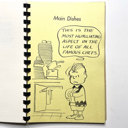 Snoopy & Peanuts "Pot Pourri" Cookbook - 60s Vintage Illustrated Spiral Bound Recipe Book