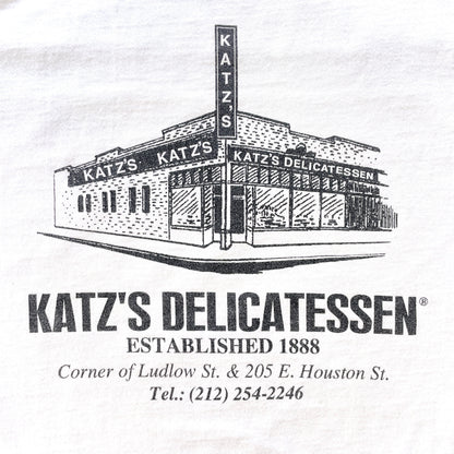 90s Vintage Katz Deli NYC Double-Sided T-Shirt (M)