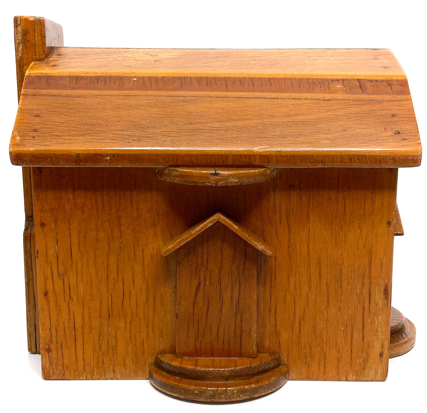 Vintage Handcrafted Wooden House Bank (Restoration)