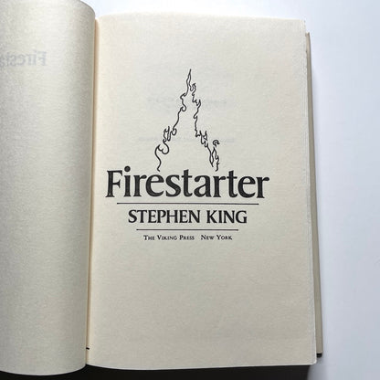 Firestarter Stephen King Hardcover Book *1st Book Club, 1st Print* 1980 Viking