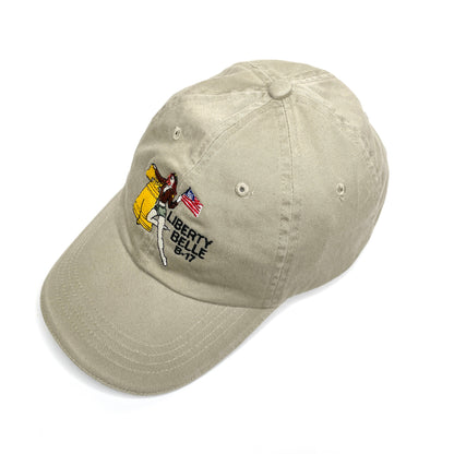 Liberty Belle B-17 Airforce WWII Vintage Strapback Hat - Beige