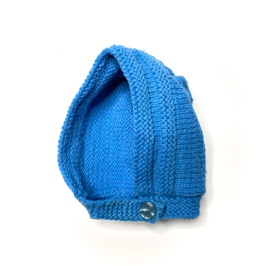 Handmade Blue Knit Bonnet