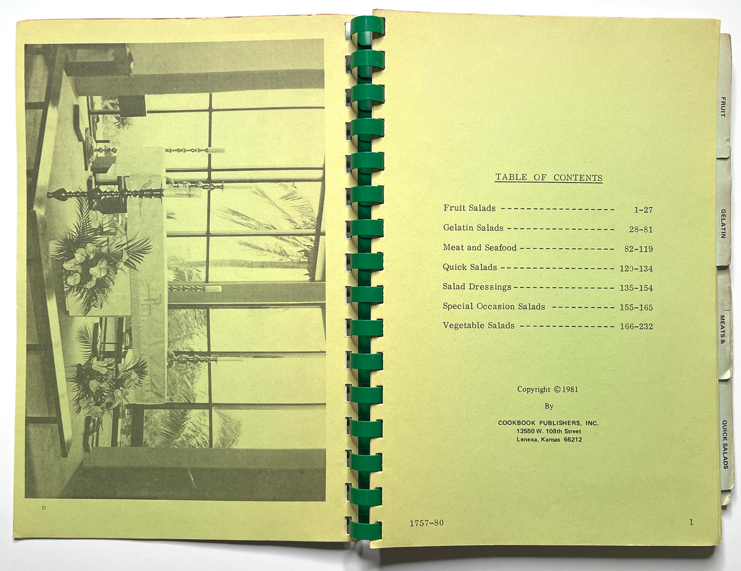 St. John's Divine Salads 1981 Tumon Bay, Guam, Mariana Islands - 80s Vintage Spiral Bound Illustrated Recipe Book