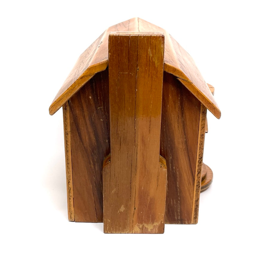 Vintage Handcrafted Wooden House Bank (Restoration)