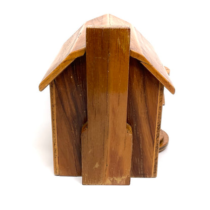 Vintage Handcrafted Wooden House Bank (Restoration)